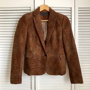 Zara jacket. Faux sueded snakeskin